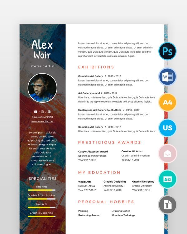 Artist-and-Painter-Resume-Template2 by resumedesigns.in