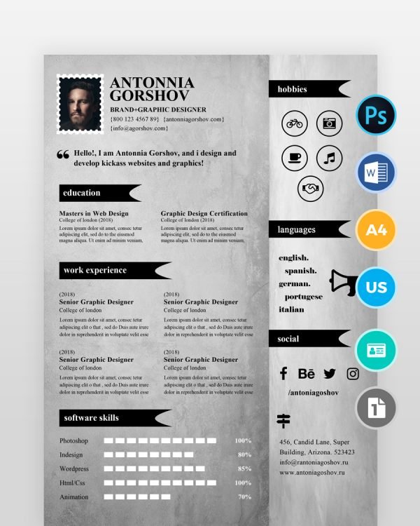 Artistic-Designer-Resume-Template2 by resumedesigns.in