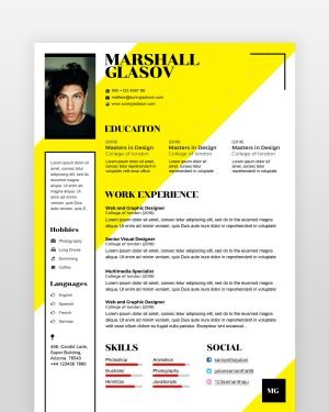 Beginner Designer Resume Template by resumedesigns.in