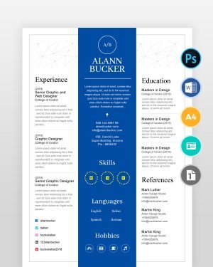 Blue-Clean-Resume-Template2 by resumedesigns.in