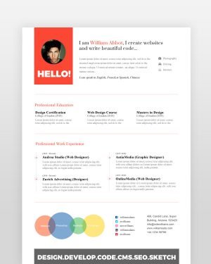 Clean Designer Resume by resumedesigns.in