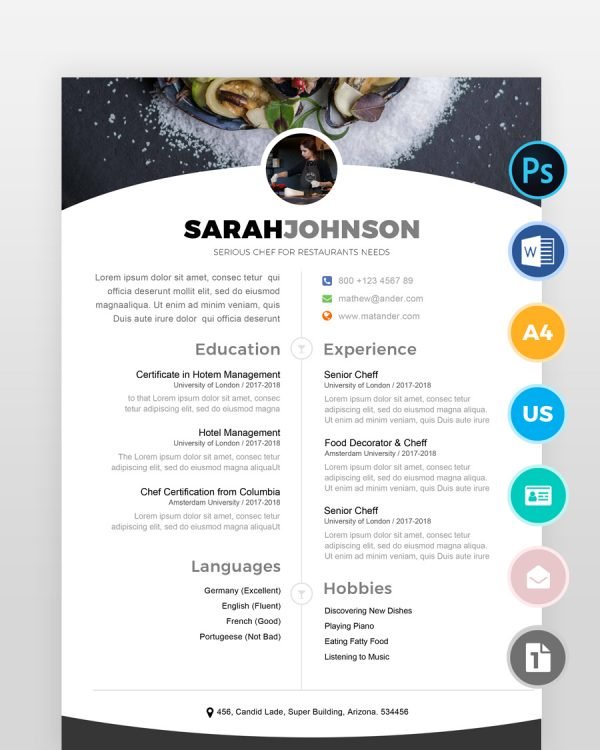 Cheff-Resume-Template2 - resumedesigns.in