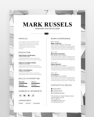 Clean Professional Resume - resumedesigns.in