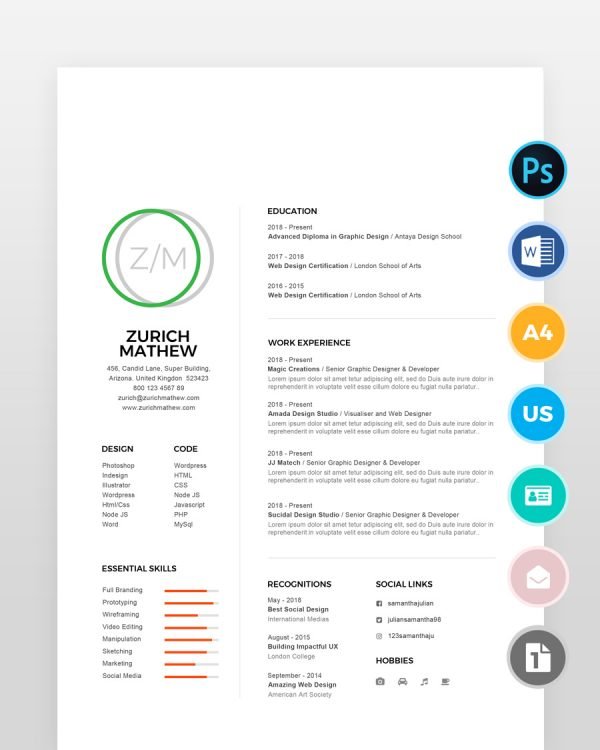 Clean-Simple-Resume-Template2 - resumedesigns.in