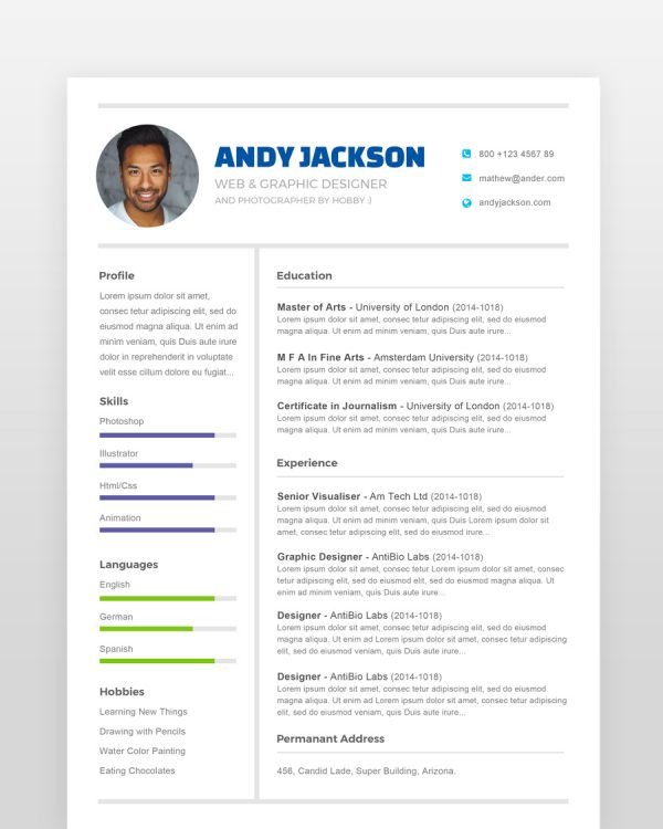 Clean and Neat Professional Resume - resumedesigns.in