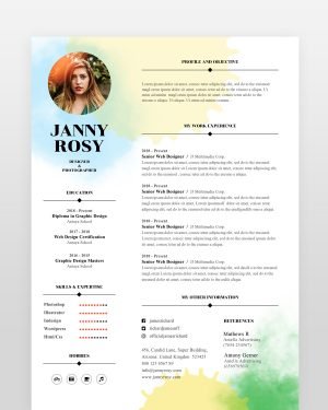 Colorful Creative Designer Resume - resumedesigns.in