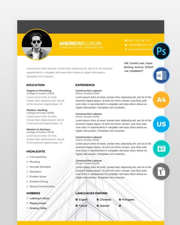 Construction-Resume-Template2 - resumedesigns.in