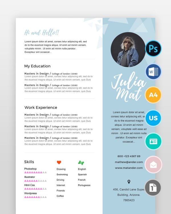 Designer-Resume2 by - resumedesigns.in