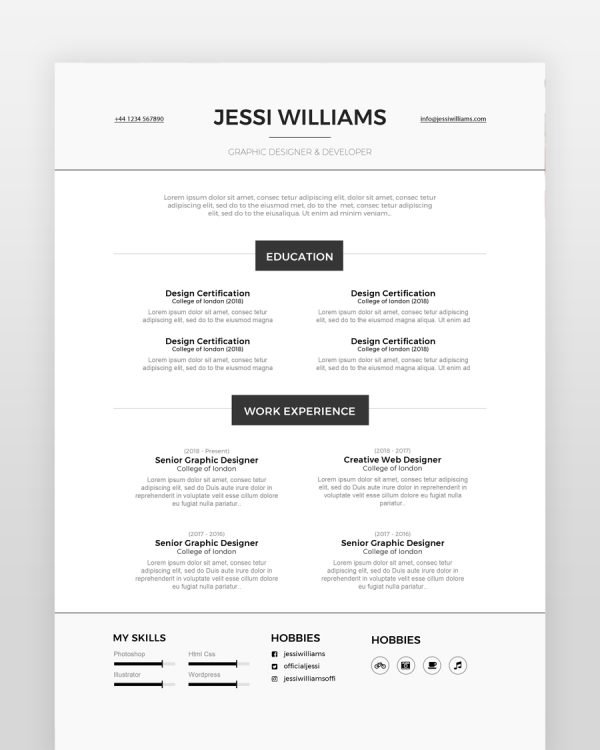 Experienced Web Designer Resume - resumedesigns.in