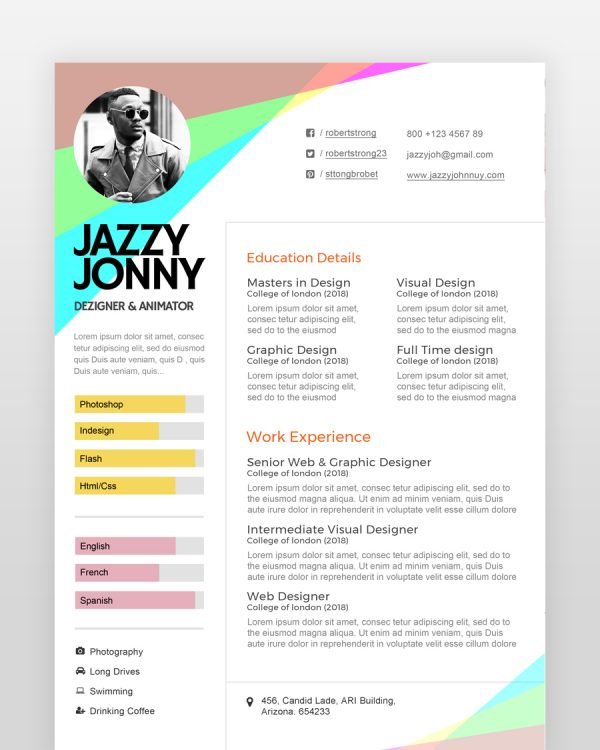 Fashion Designer Resume Templat - resumedesigns.in