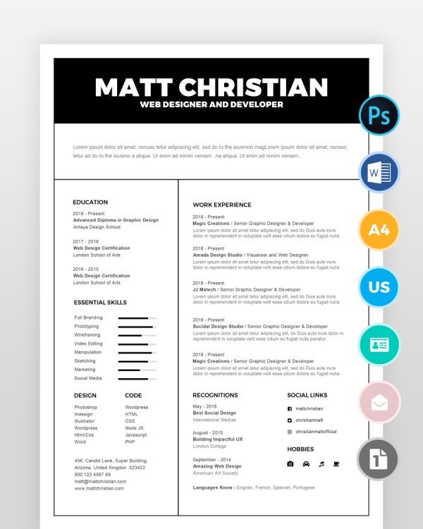 Generic-Resume-Template2 - resumedesigns.in