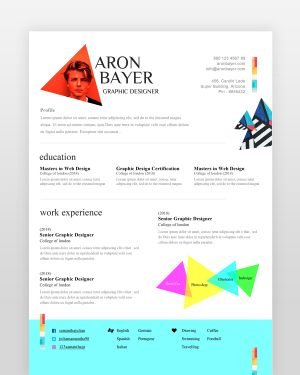 Minimalist Designer Resume Template - resumedesigns.in