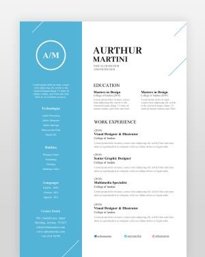 Modern Simple Designer Resume - resumedesigns.in