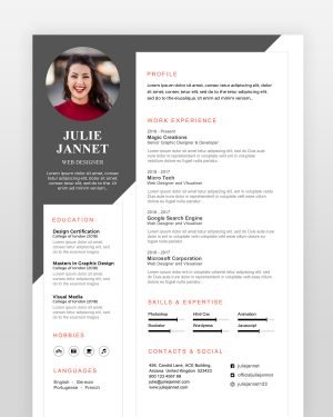 Multi Purpose Resume Template - resumedesigns.in