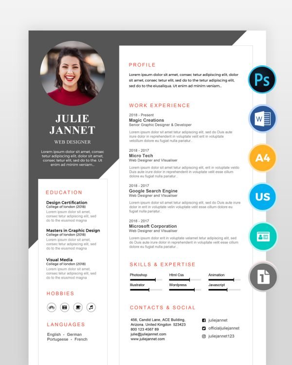 Multipurpose-Clean-Resume2 - resumedesigns.in