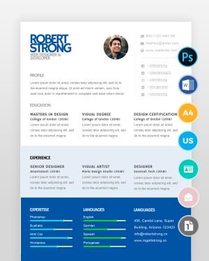 One Page Designer Resume - resumedesigns.in