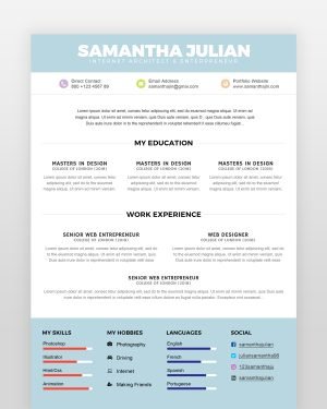 Simple Accountant Resume Template - resumedesigns.in