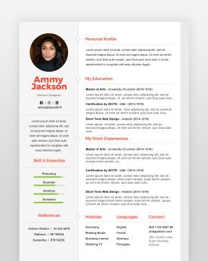 Simple Designer Resume Template - resumedesigns.in