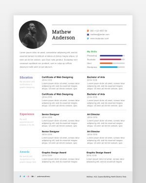 One Page Resume Template - resumedesigns.in