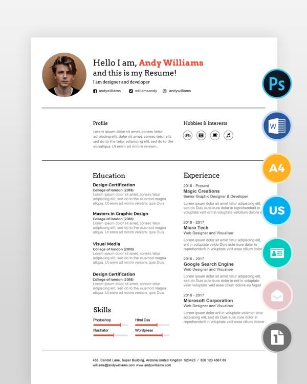 Clean-Professional-Designer-Resume - resumedesigns.in