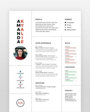 Clean Professional Minimal Resume - resumedesigns.in