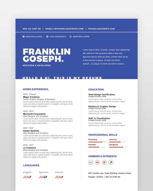 Coder Resume Template - resumedesigns.in