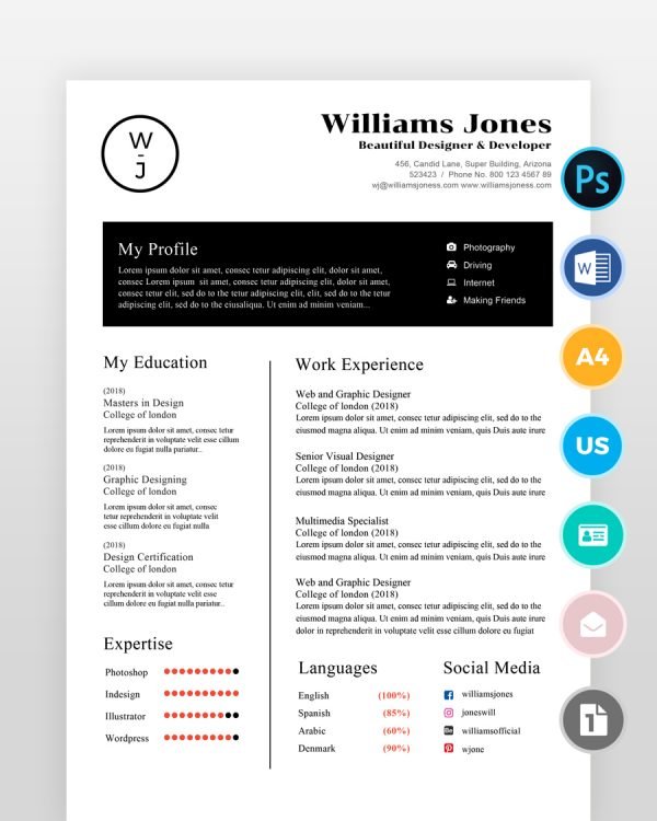 Corporate-Minimal-Resume-Template - resumedesigns.in