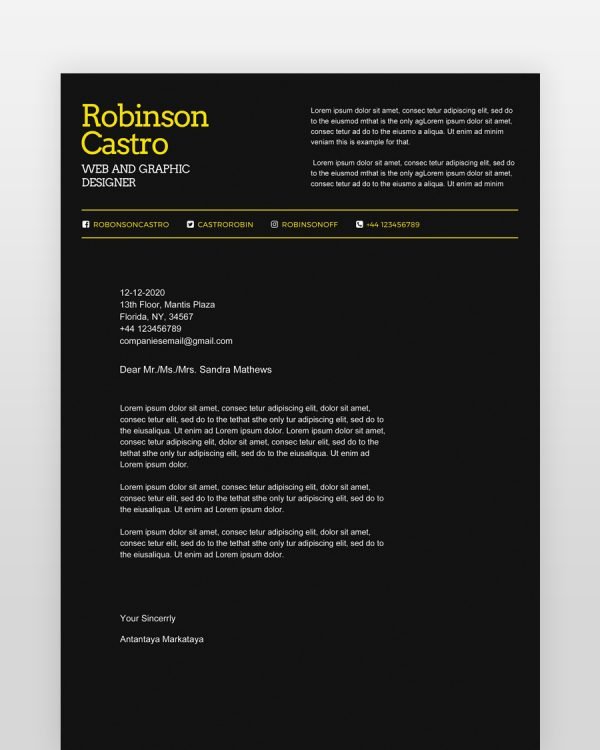 Dark-Black-Designer-Resume - resumedesigns.in