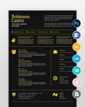 Dark-Black-Designer-Resume - resumedesigns.in