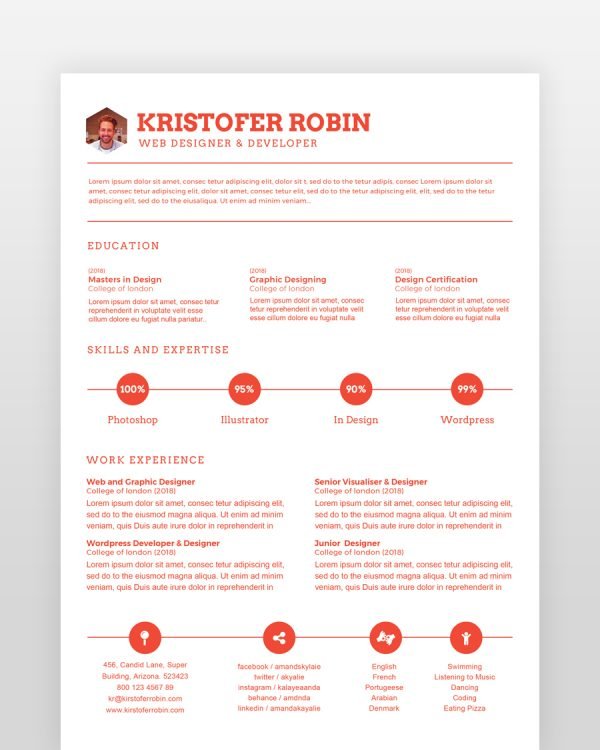 Orange-Blue-Minimal-Resume2 - resumedesigns.in