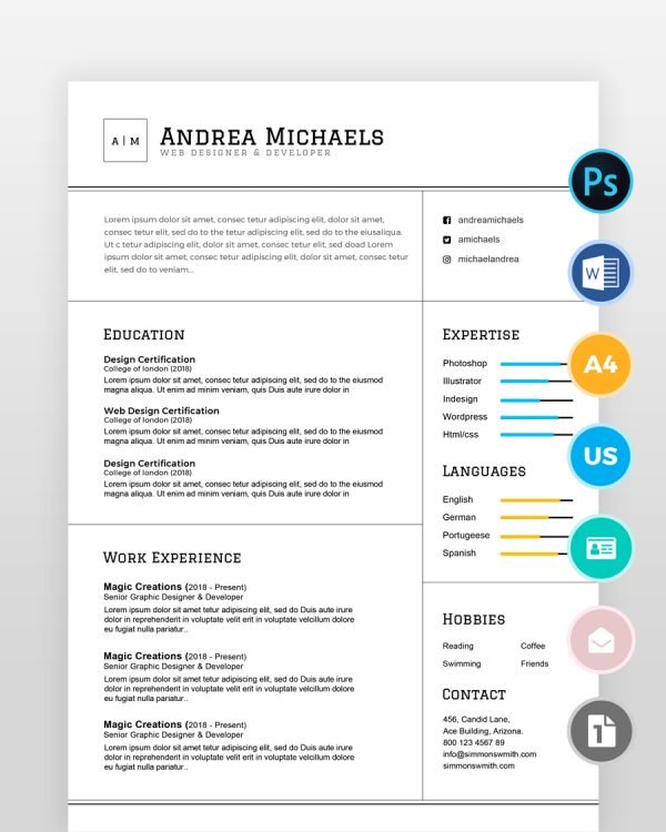 Professional-Lined-Resume-Template - resumedesigns.in