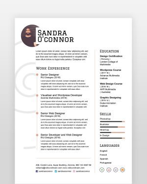 Simple Clean and Minimal Resume - resumedesigns.in