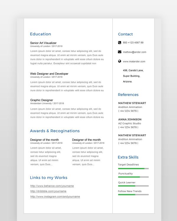 Two-Page-Designer-Resume-Template2 - resumedesigns.in