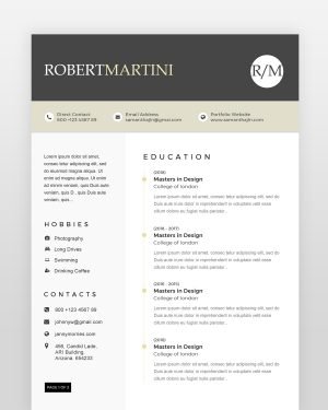 Modern Resume Template - resumedesigns.in