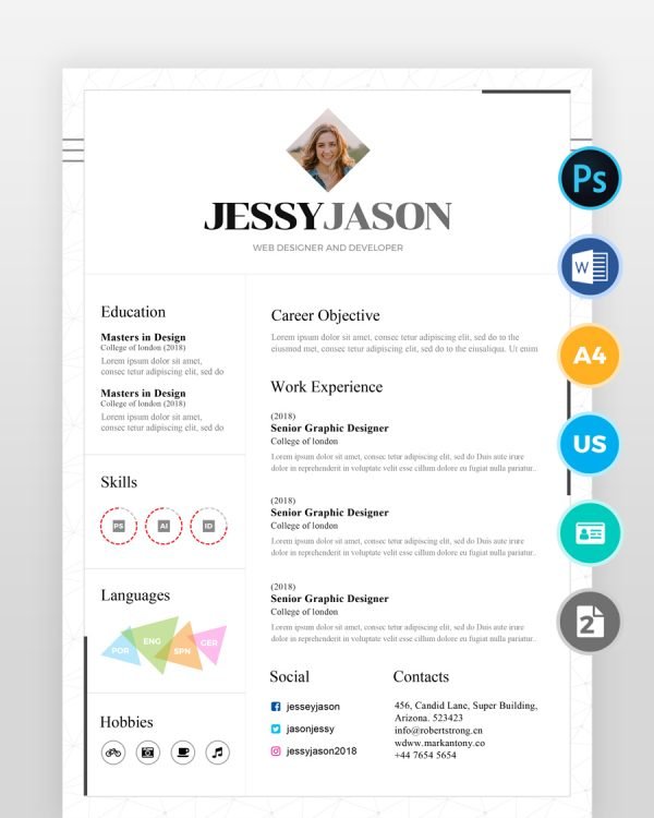 White-Minimal-Designer-Resume-Template2 - resumedesigns.in