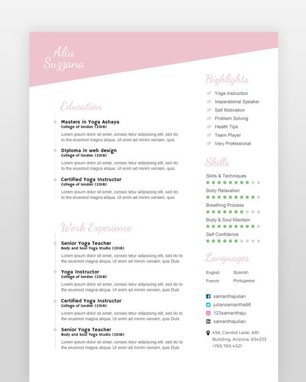 Yoga-Teacher-Resume-Template_2 - resumedesigns.in